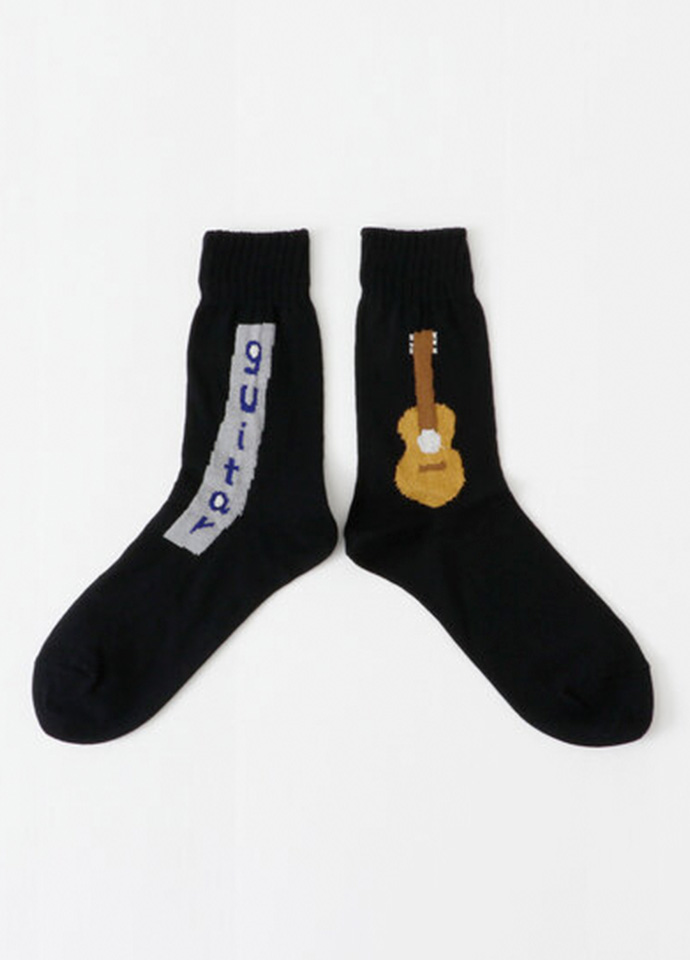 吉他吟唱中筒織紋襪